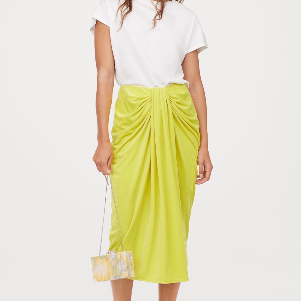 Draped velvet skirt